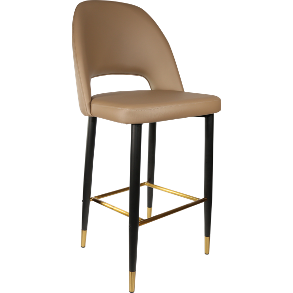 Durafurn Semifreddo Stool with Black Metal 750h Legs