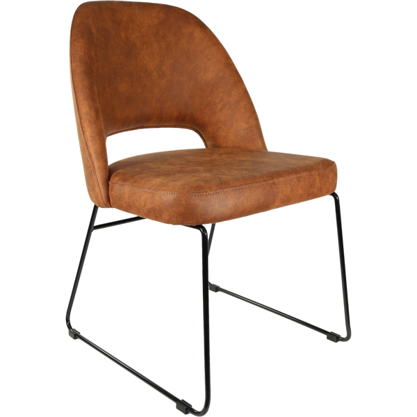 Durafurn Semifreddo Chair with Black Sled Base