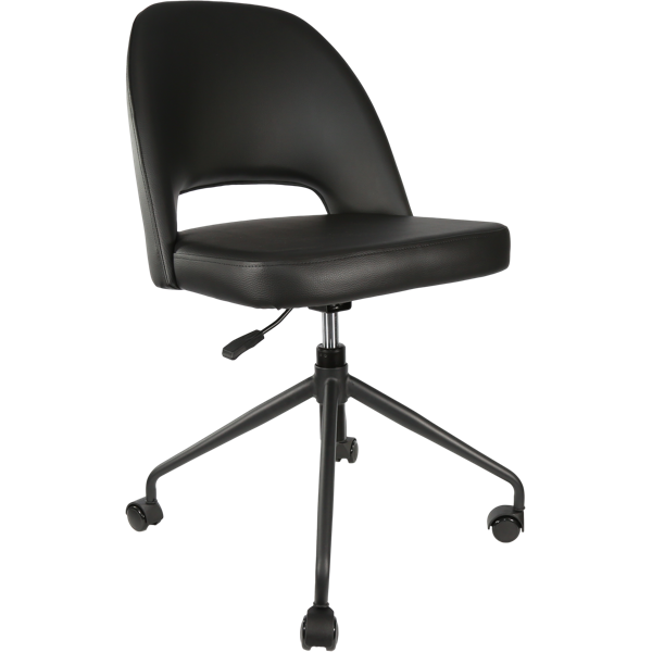 Durafurn Semifreddo Chair - Office/Castor Base/Black Vinyl
