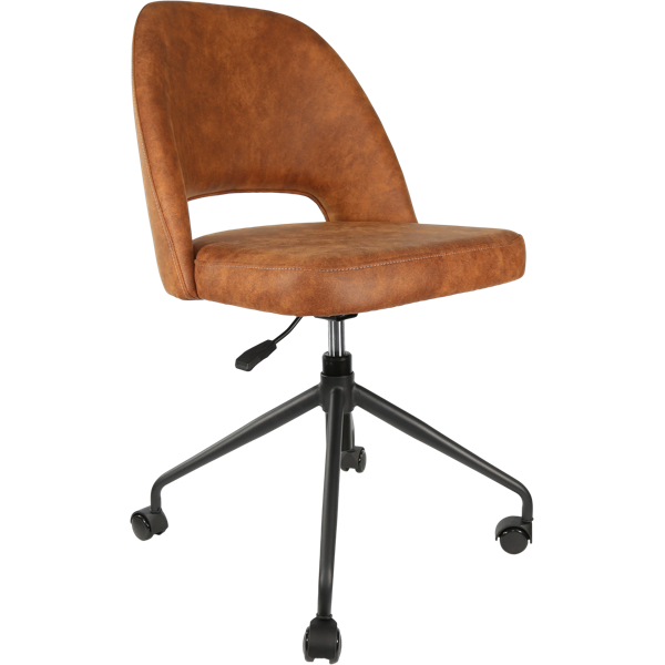 Durafurn Semifreddo Chair - Office/Castor Base/Tan Fabric
