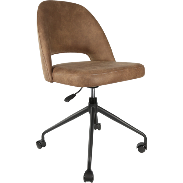 Durafurn Semifreddo Chair - Office/Castor Base/Mocha Fabric