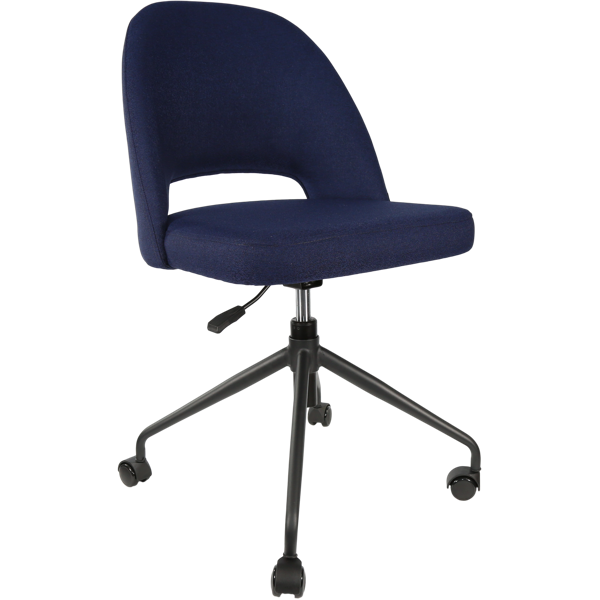 Durafurn Semifreddo Chair - Office/Castor Base/Navy Woven Fabric