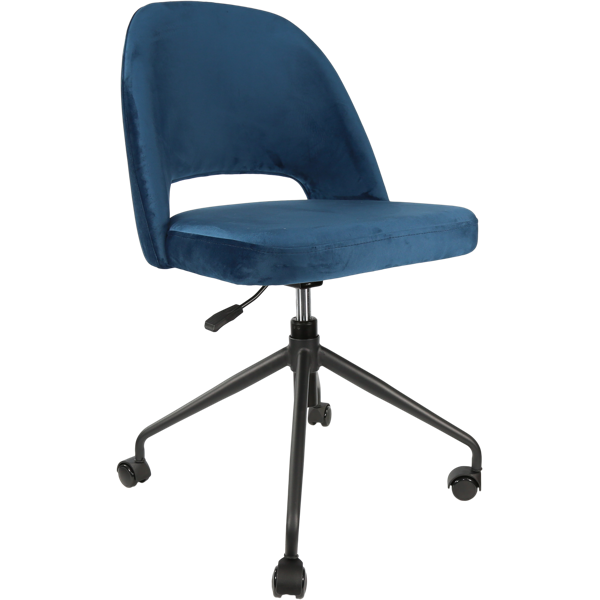 Durafurn Semifreddo Chair - Office/Castor Base/Denim Velvet