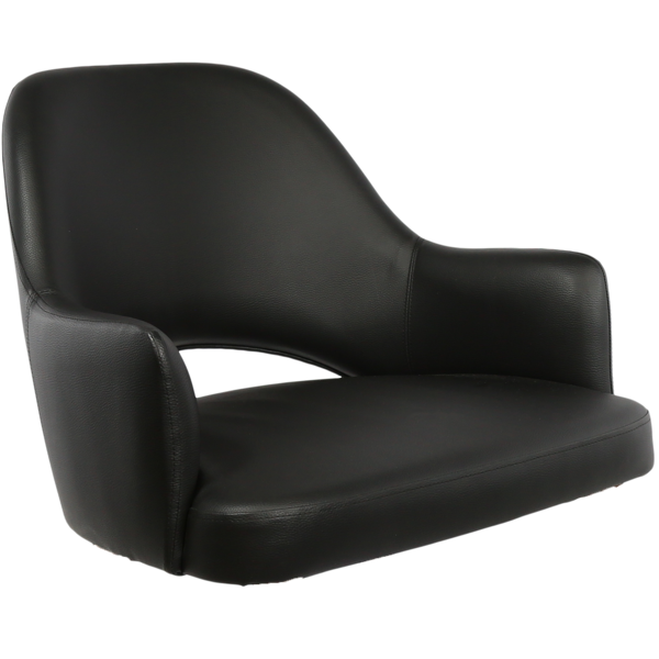 Durafurn BonBon Armchair - Trojan Oak Legs/Black Vinyl Shell