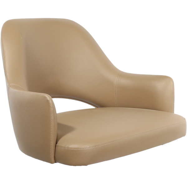 Durafurn BonBon Armchair - Metal Black with Brass tips/Taupe Vinyl Shell