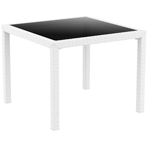 Siesta Bali Table 940 x 940 - White