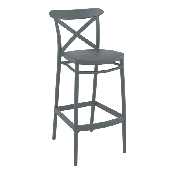 Siesta Cross Bar Stool 75cm (Dry Bar Height) - Anthracite