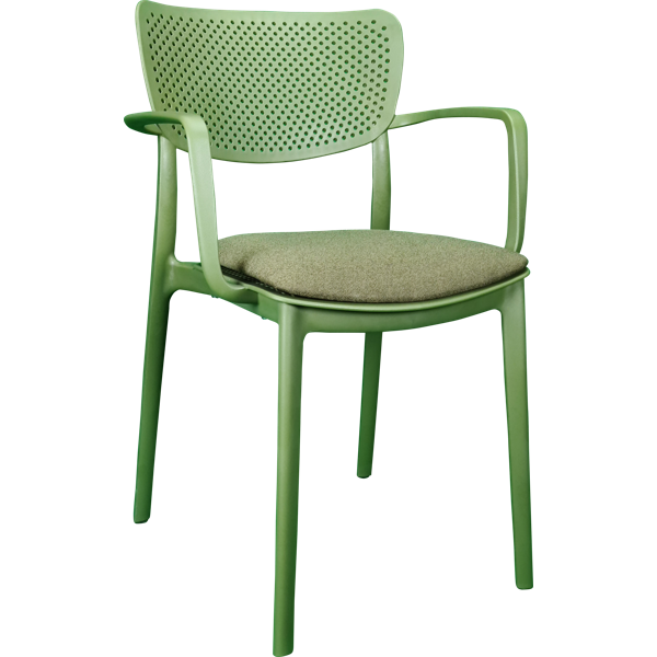Siesta Loft Arm Chair - Olive Green with Olive Green Fabric Cushion