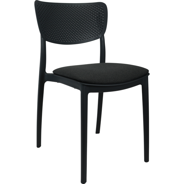 Siesta Lucy Chair - Anthracite with Anthracite Fabric Cushion