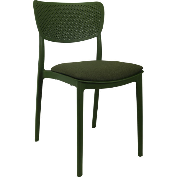 Siesta Lucy Chair - Olive Green with Olive Green Fabric Cushion