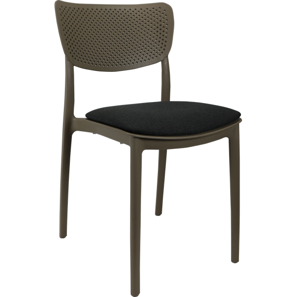 Siesta Lucy Chair - Taupe with Anthracite Fabric Cushion