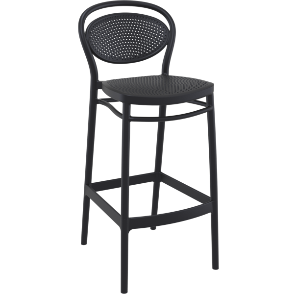 Siesta Marcel Bar Stool 75cm (Dry Bar Height) - Black