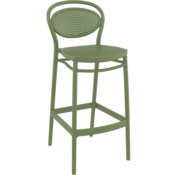 Siesta Marcel Bar Stool 75cm (Dry Bar Height) - Olive Green