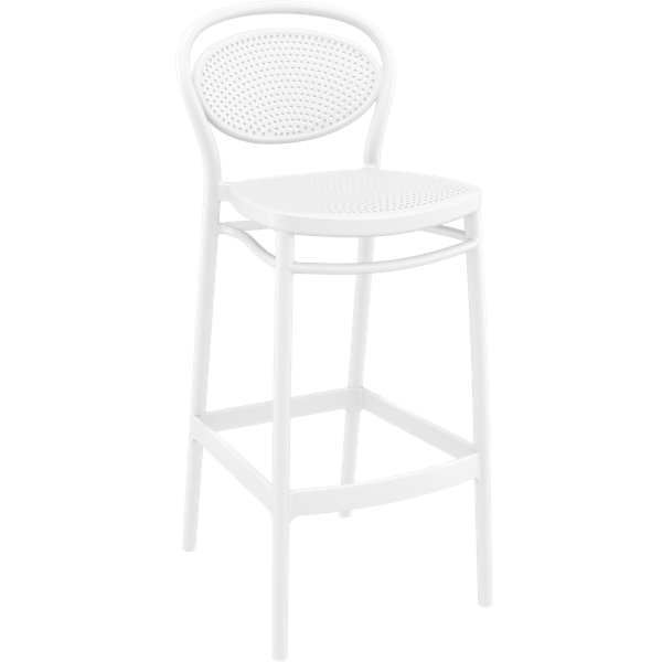 Siesta Marcel Bar Stool 75cm (Dry Bar Height) - White