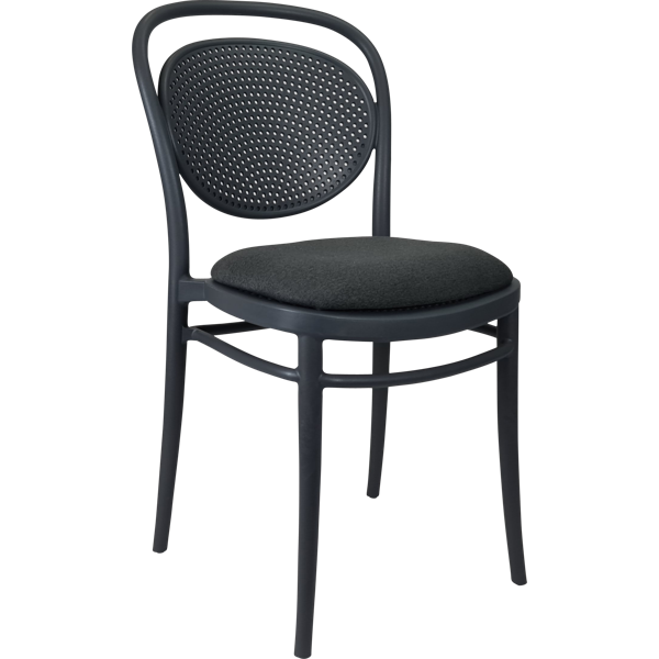 Siesta Marcel Chair - Anthracite with Anthracite Fabric Cushion
