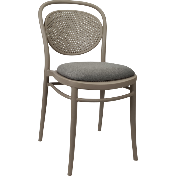 Siesta Marcel Chair - Taupe with Taupe Fabric Cushion
