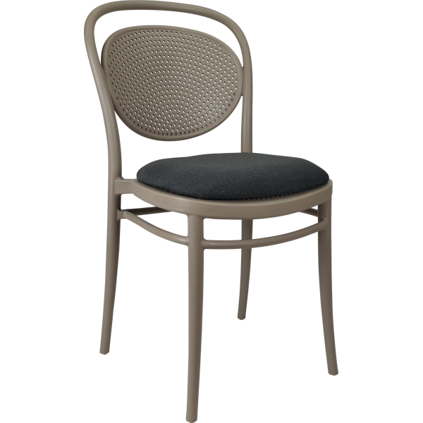 Siesta Marcel Chair - Taupe with Anthracite Fabric Cushion