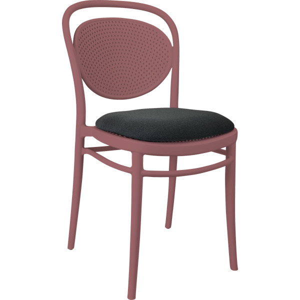 Siesta Marcel Chair - Marsala with Anthracite Fabric Cushion