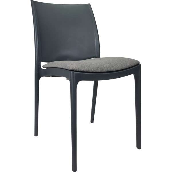 Siesta Maya Chair - Anthracite with Taupe Fabric Cushion