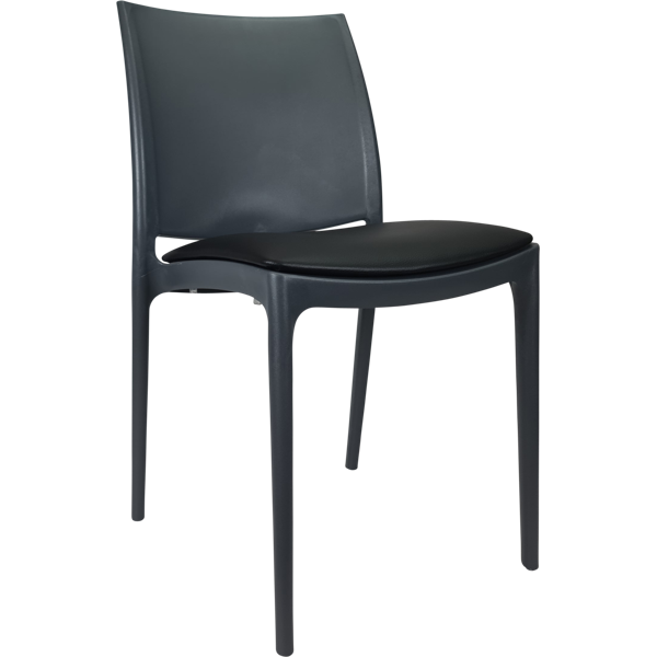 Siesta Maya Chair - Anthracite with Black Vinyl Cushion