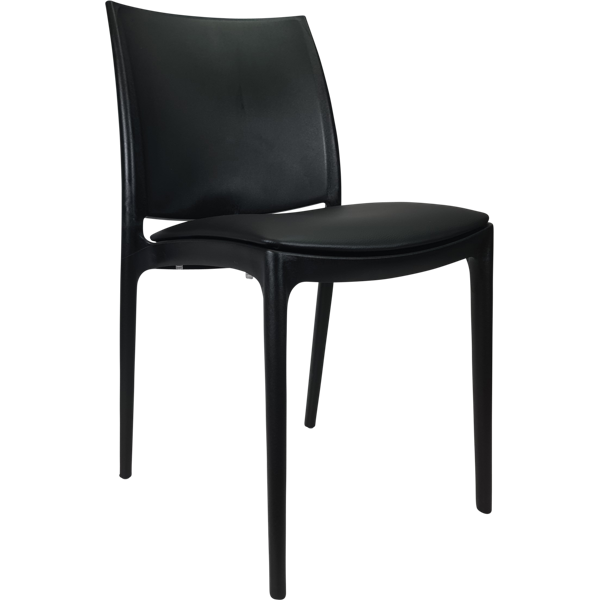 Siesta Maya Chair - Black with Black Vinyl Cushion