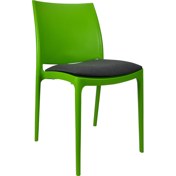 Siesta Maya Chair - Green with Anthracite Fabric Cushion