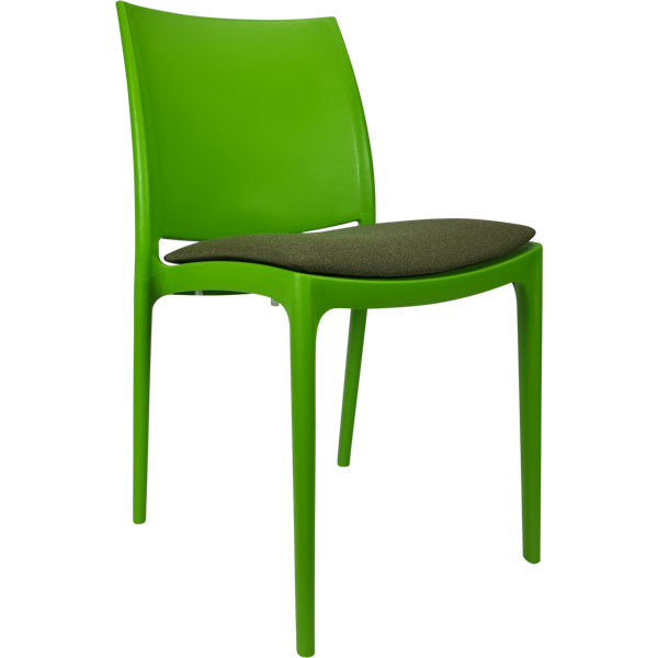 Siesta Maya Chair - Green with Olive Green Fabric Cushion