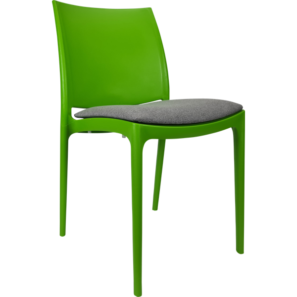 Siesta Maya Chair - Green with Taupe Fabric Cushion