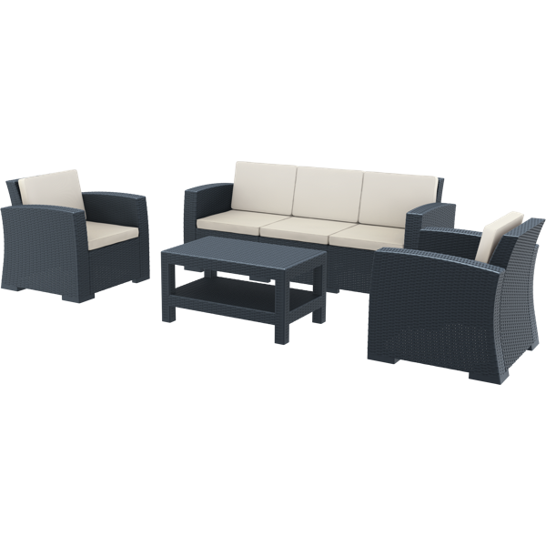 Siesta Monaco Lounge Set XL - Anthracite - No cushions