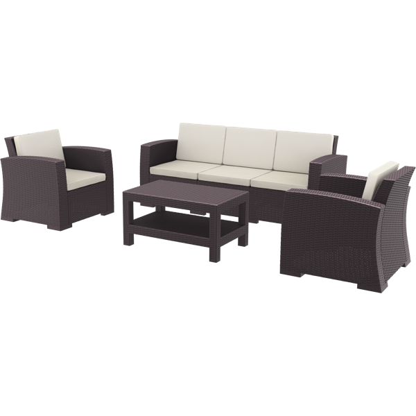 Siesta Monaco Lounge Set XL - Chocolate No cushions