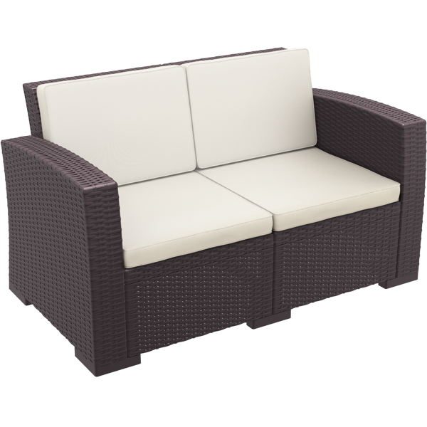 Siesta Monaco Lounge Sofa - Chocolate with cushion