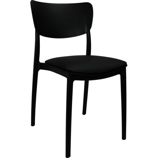 Siesta Monna Chair - Black with Black Vinyl Cushion