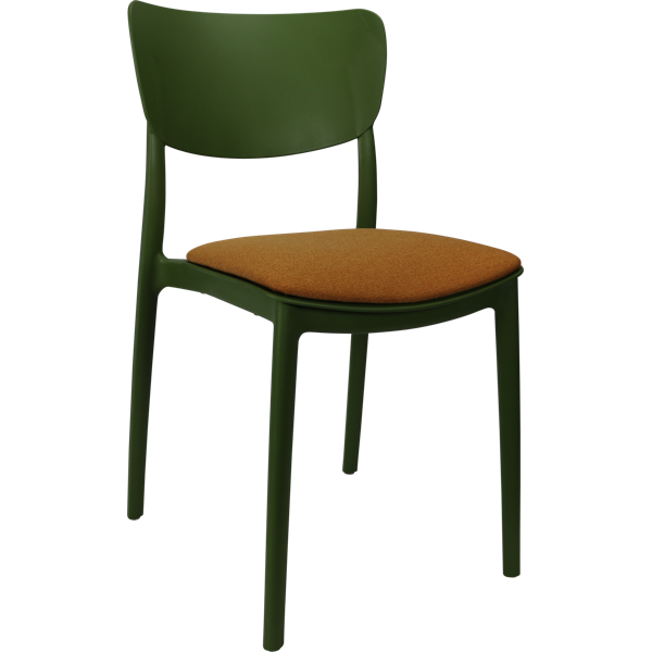Siesta Monna Chair - Olive Green with Orange Fabric Cushion