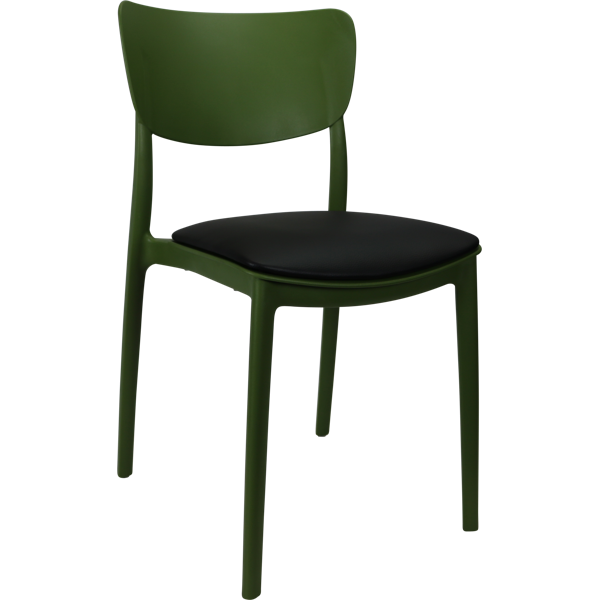 Siesta Monna Chair - Olive Green with Black Vinyl Cushion