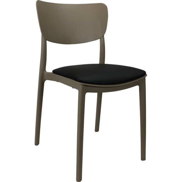 Siesta Monna Chair - Taupe with Black Vinyl Cushion