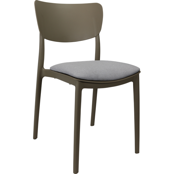Siesta Monna Chair - Taupe with Taupe Fabric Cushion
