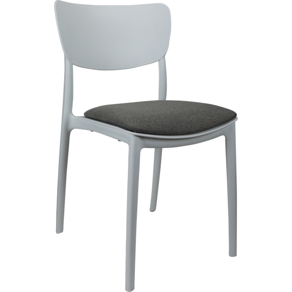 Siesta Monna Chair - White with Anthracite Fabric Cushion