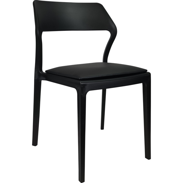 Siesta Snow Chair - Black with Black Vinyl Cushion