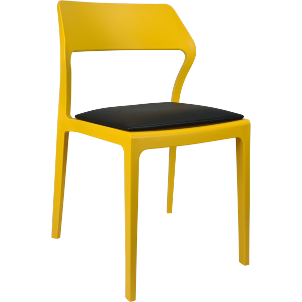 Siesta Snow Chair - Mango with Black Vinyl Cushion