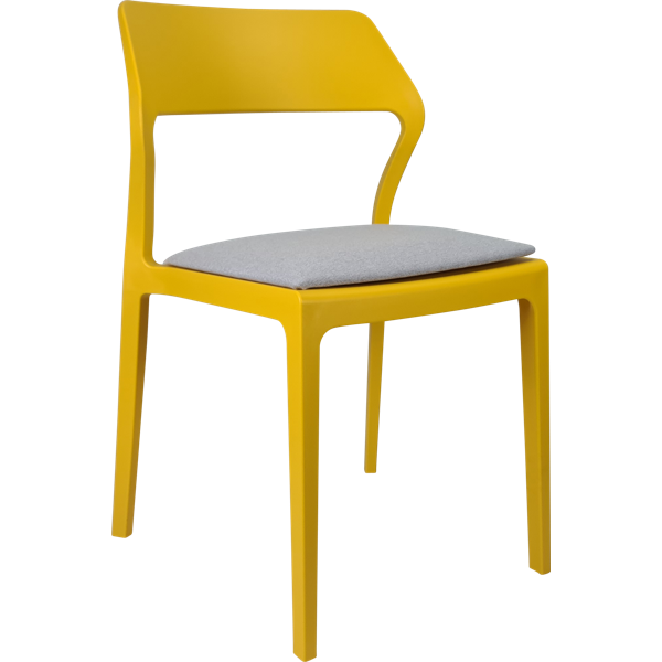 Siesta Snow Chair - Mango with Light Grey Fabric Cushion