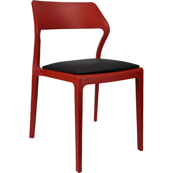 Siesta Snow Chair - Red with Anthracite Fabric Cushion