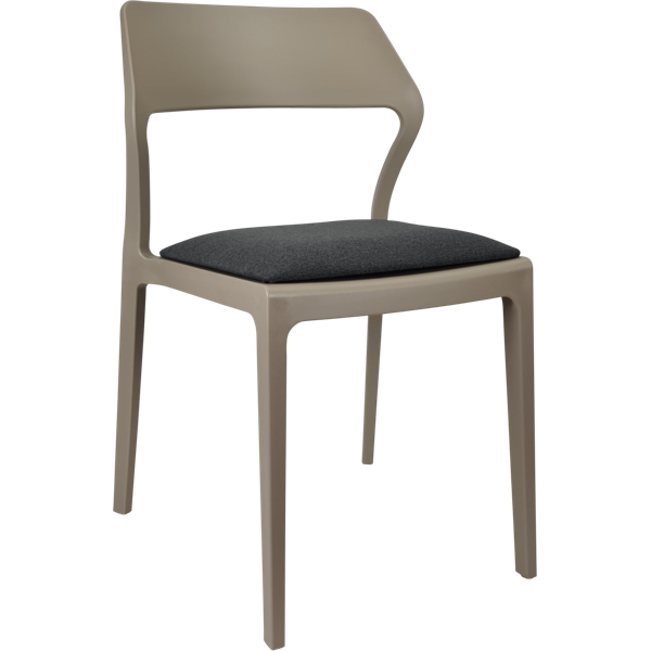 Siesta Snow Chair - Taupe with Anthracite Fabric Cushion