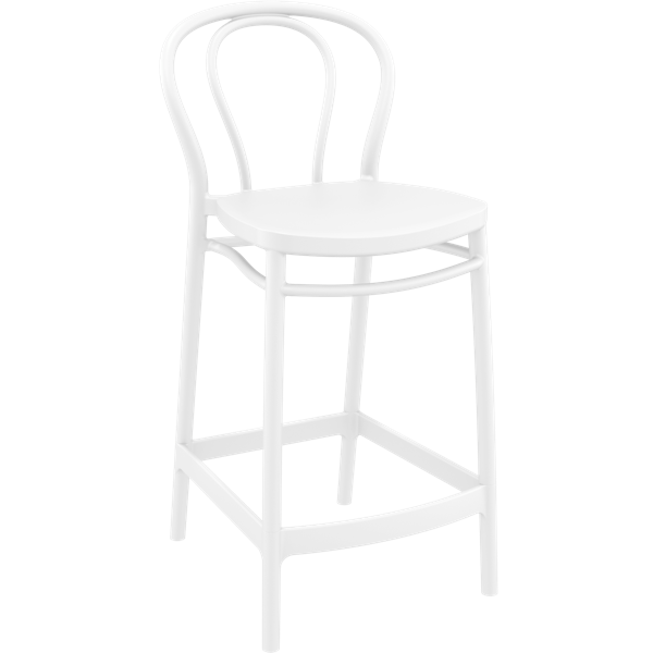Siesta Victor Bar Stool 65cm (Counter Height) - White