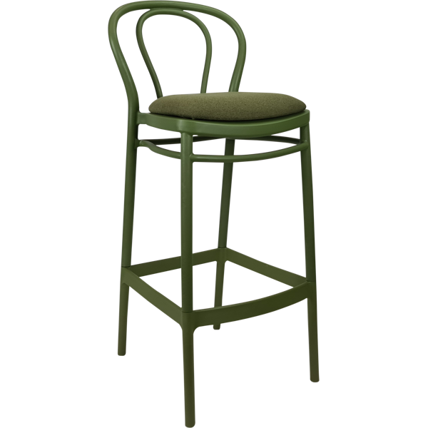 Siesta Victor Bar Stool 75cm (Dry Bar Height) - Olive Green