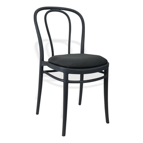 Siesta Victor Chair - Anthracite with Anthracite Fabric Cushion