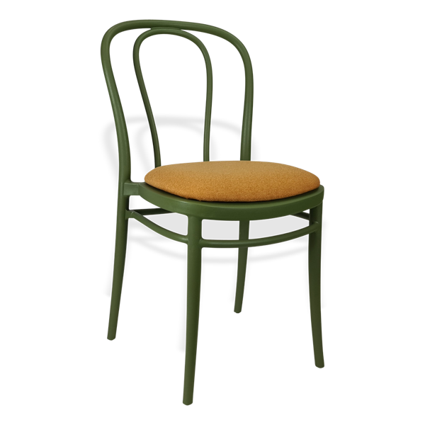 Siesta Victor Chair - Olive Green with Orange Fabric Cushion