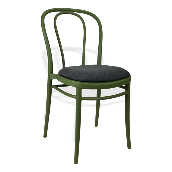 Siesta Victor Chair - Olive Green with Anthracite Fabric Cushion