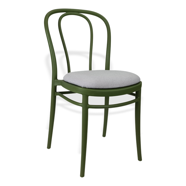 Siesta Victor Chair - Olive Green with Light Grey Fabric Cushion
