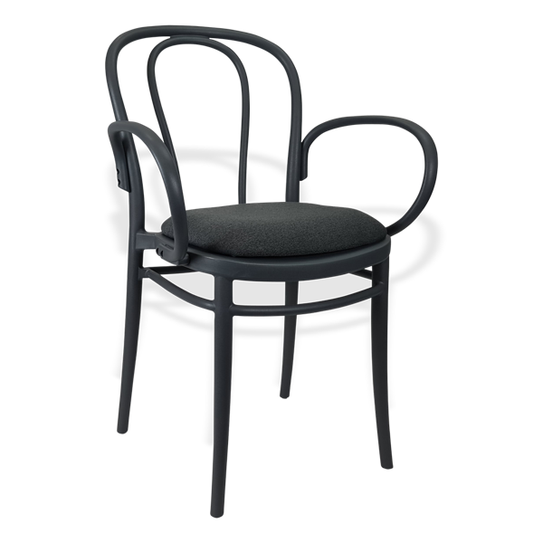 Siesta Victor XL Chair - Anthracite with Anthracite Fabric Cushion