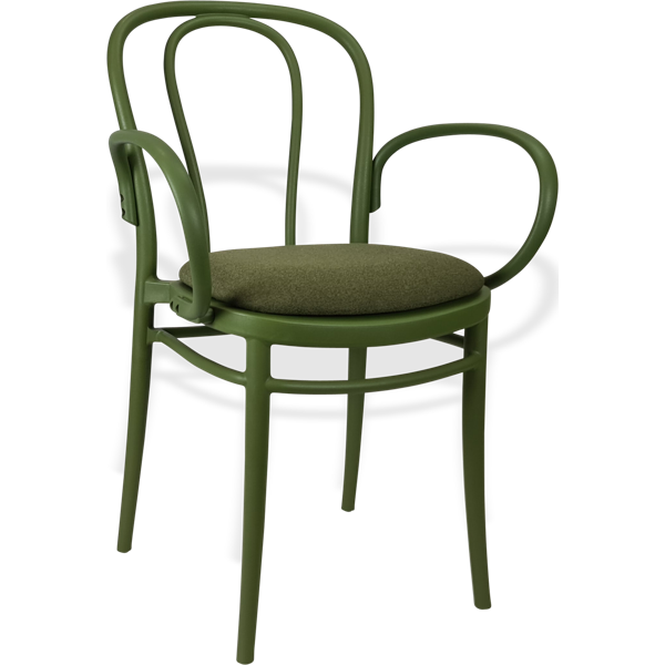 Siesta Victor XL Chair - Olive Green with Olive Green Fabric Cushion